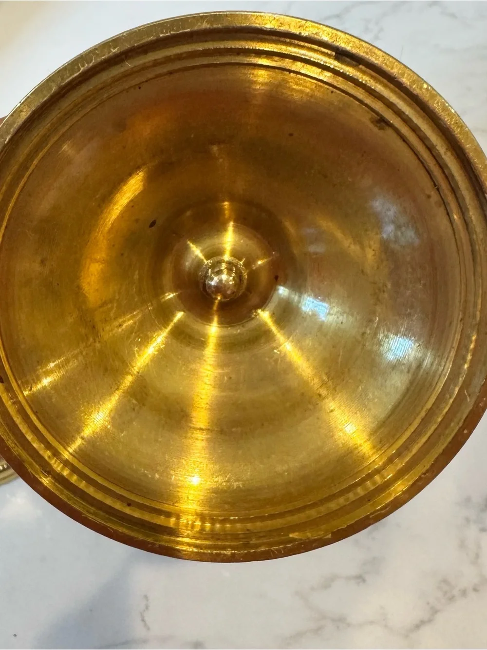 Vintage Pair of 2 Brass Candlesticks Holders Fluted Lacquered Centerpiece